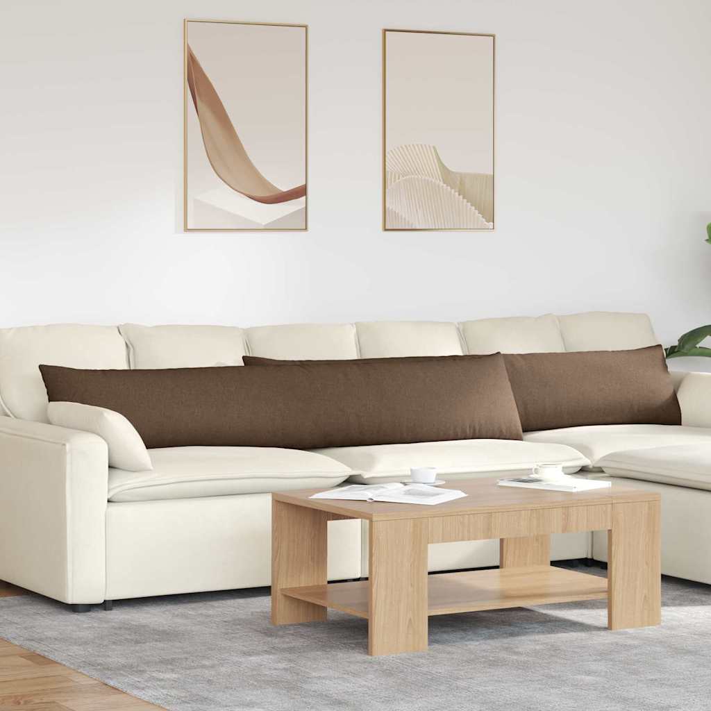 Sofakissen 2 pcs Braun 200 x 40 cm Stoff