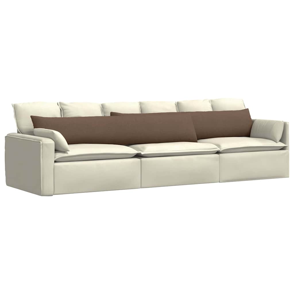 Sofakissen 2 pcs Braun 200 x 40 cm Stoff