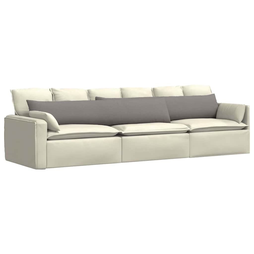 Sofakissen 2 pcs Taupe 200 x 40 cm Stoff