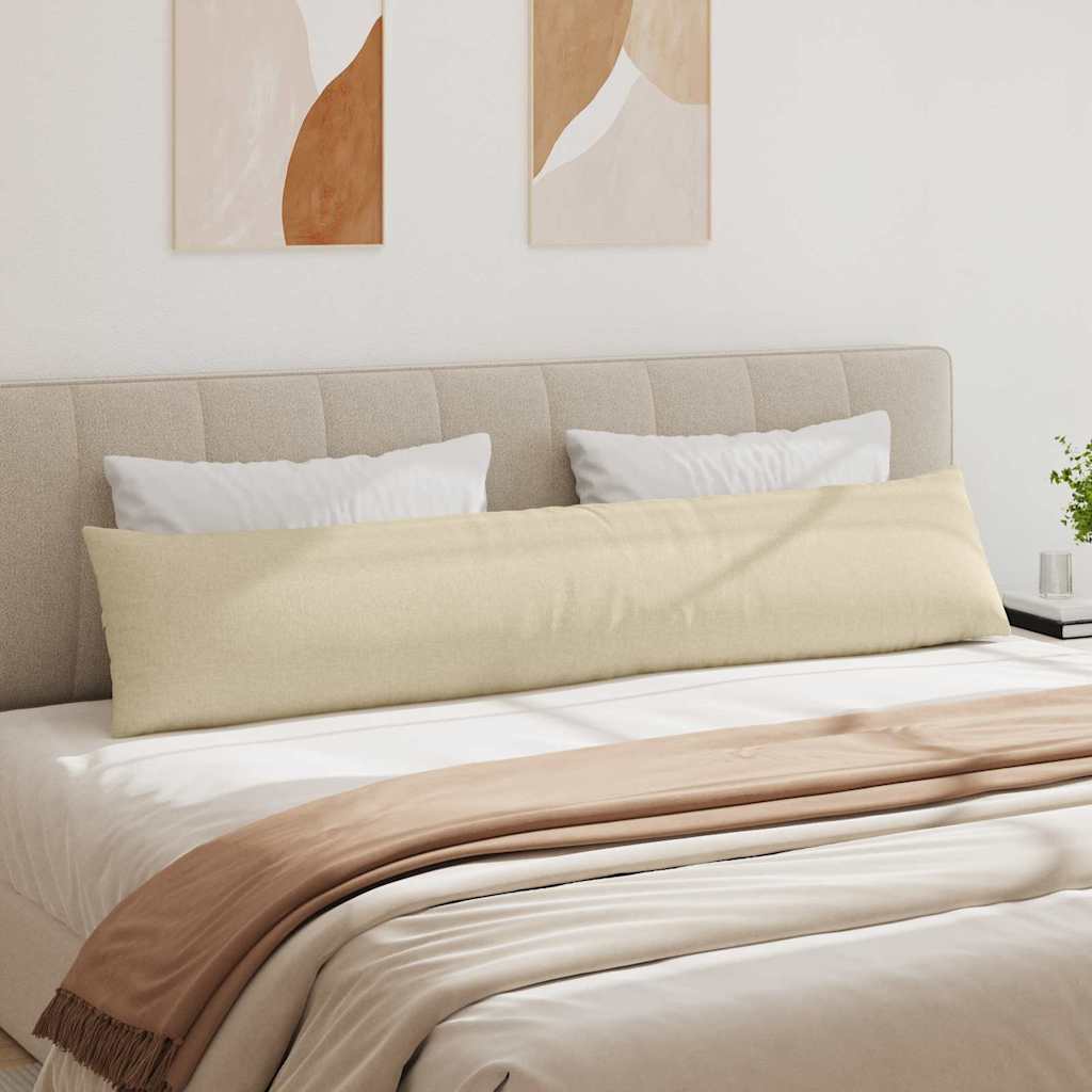 Sofakissen 2 pcs Creme 200 x 40 cm Stoff
