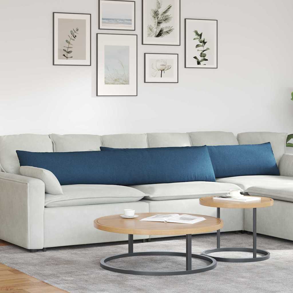 Sofakissen 2 pcs Blau 200 x 40 cm Stoff