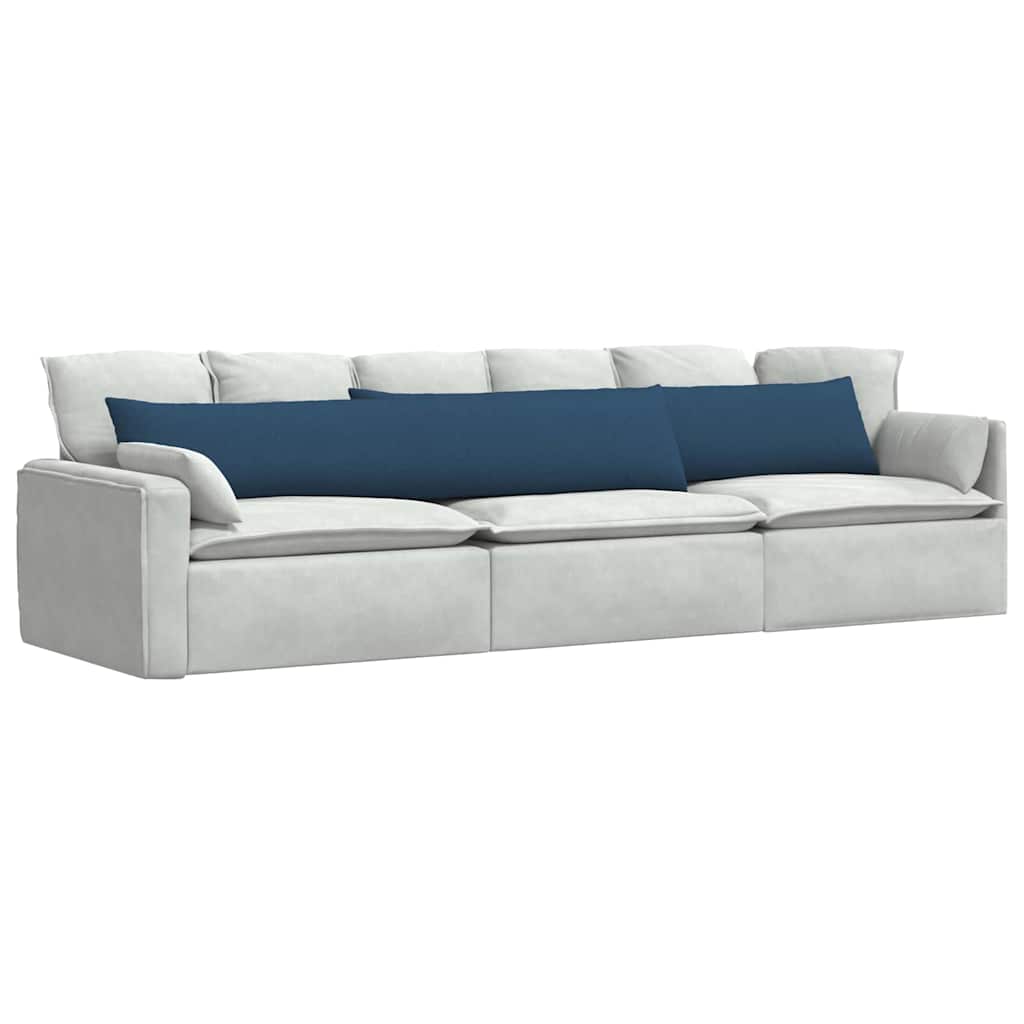 Sofakissen 2 pcs Blau 200 x 40 cm Stoff