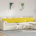 Sofakissen 2 pcs Helles Gelb 200 x 40 cm Stoff