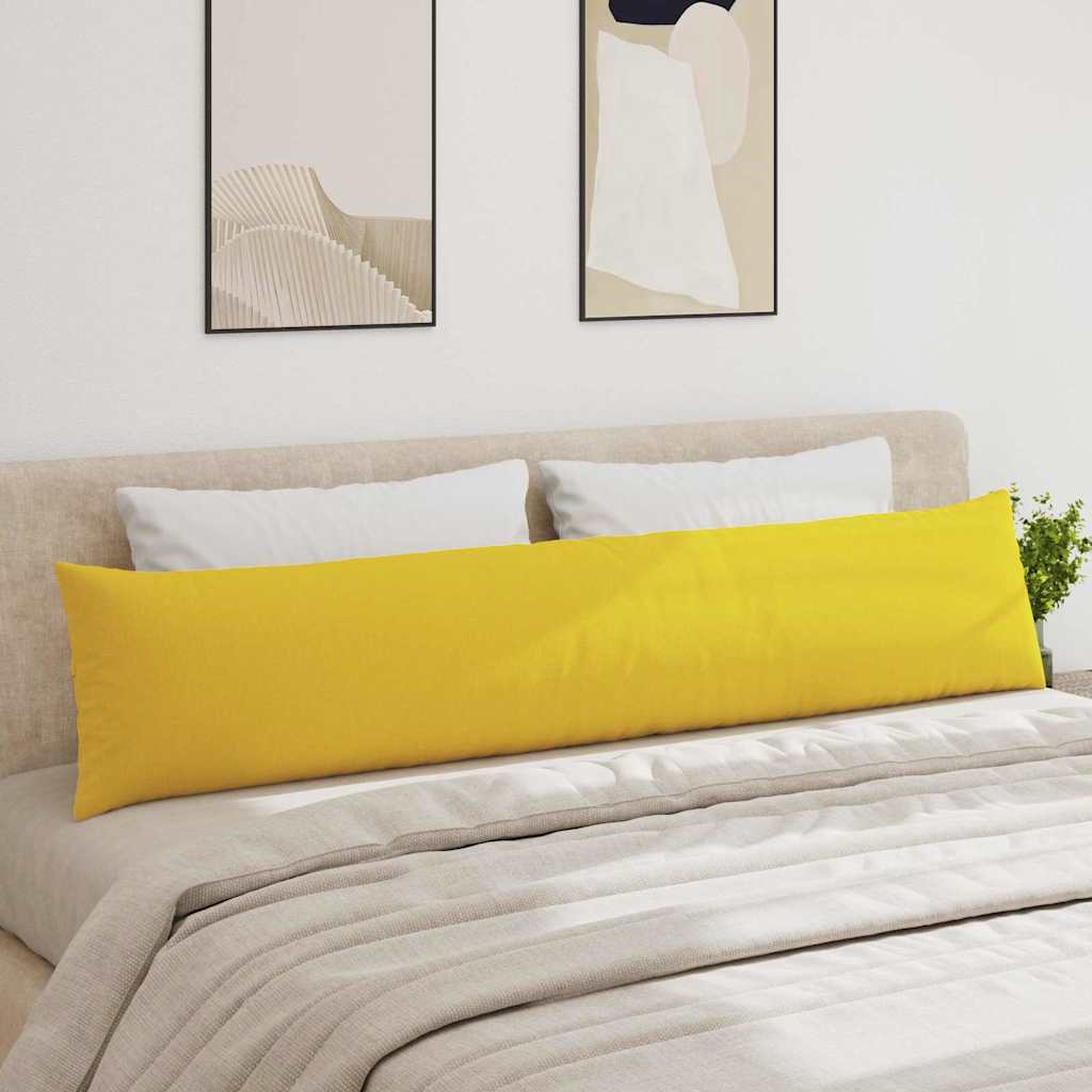 Sofakissen 2 pcs Helles Gelb 200 x 40 cm Stoff