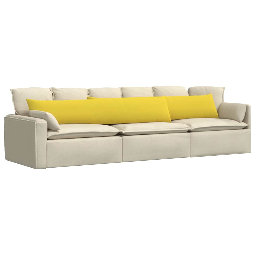 Sofakissen 2 pcs Helles Gelb 200 x 40 cm Stoff