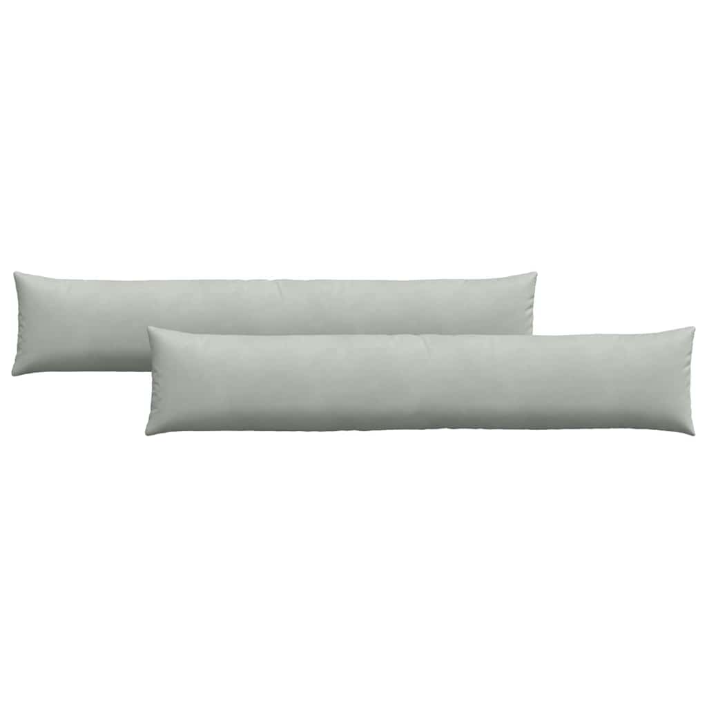 Sofakissen 2 Stück Hellgrau 200 x 40 cm Cordstoff