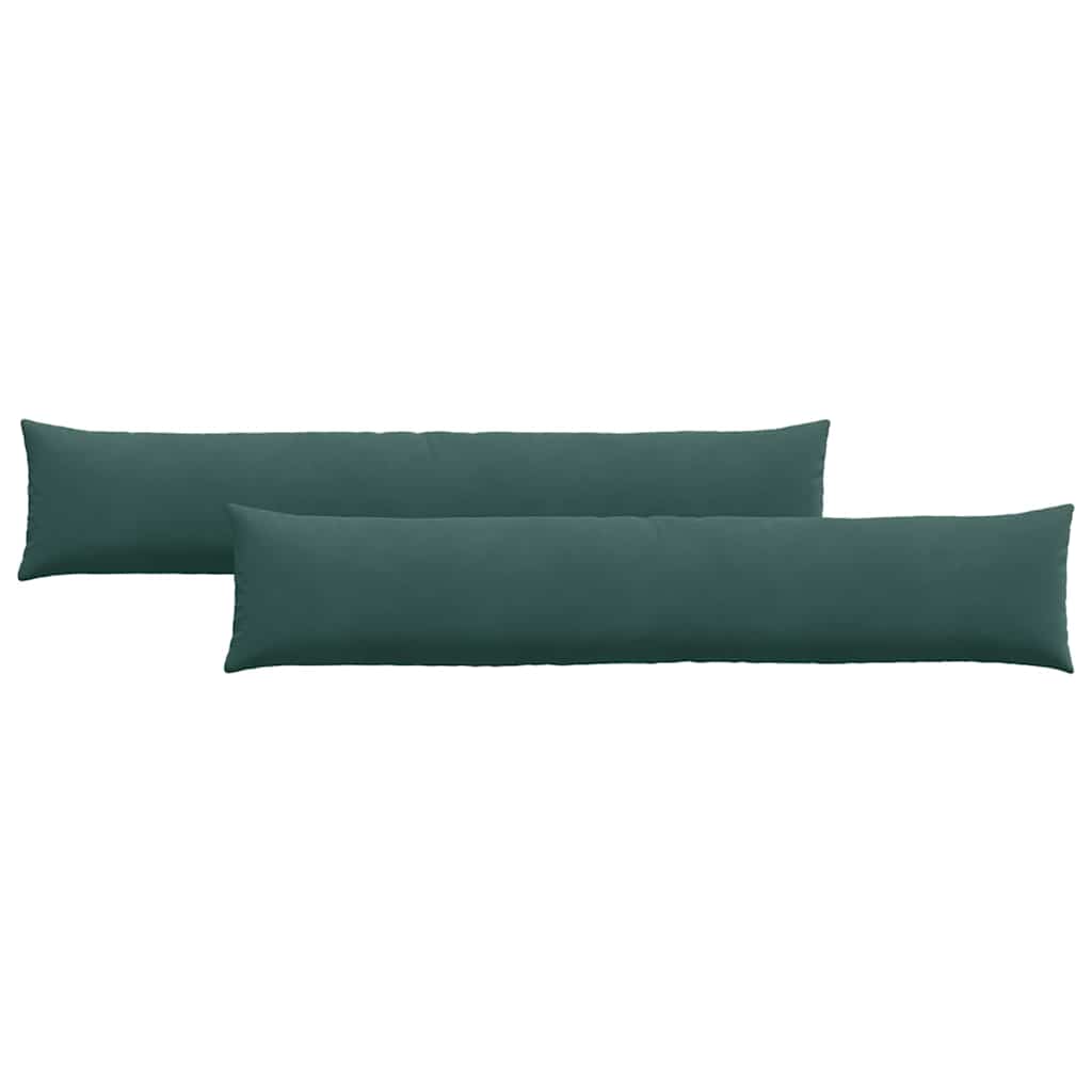 Sofakissen 2 Stück Dunkelgrün 200 x 40 cm Cordstoff