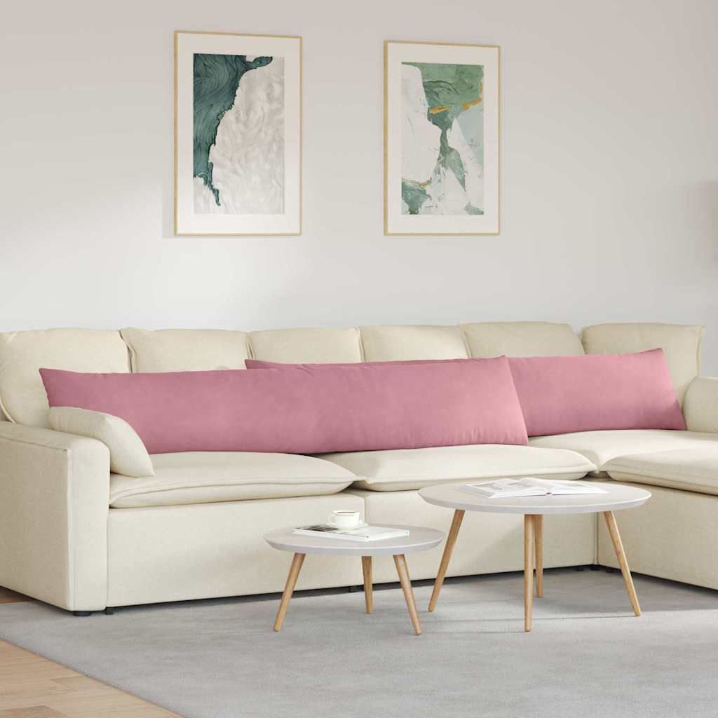 Sofakissen 2 Stück Rosa 200 x 40 cm Cordstoff