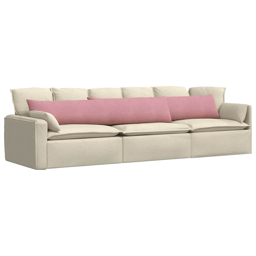 Sofakissen 2 Stück Rosa 200 x 40 cm Cordstoff