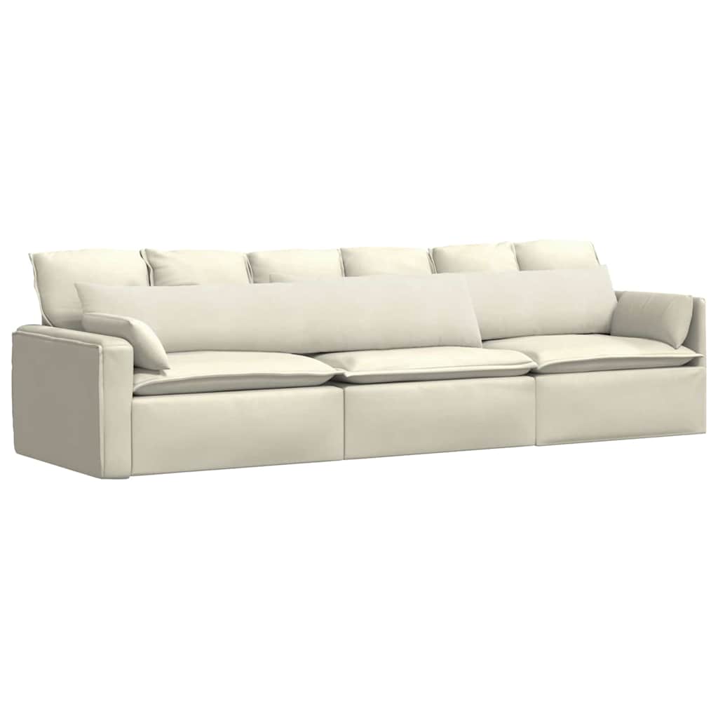 Sofakissen 2 Stück Creme 200 x 40 cm Cordstoff