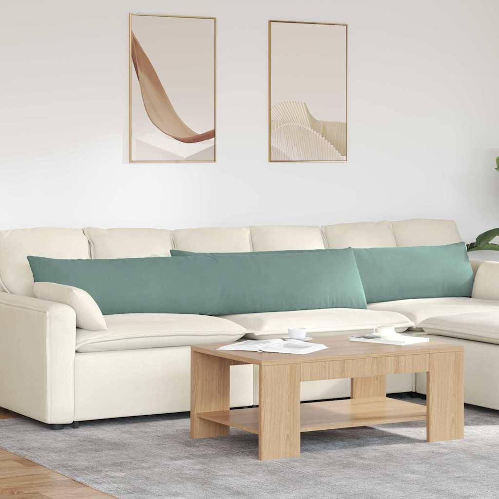 Sofakissen 2 Stück Meergrün 200 x 40 cm Cordstoff