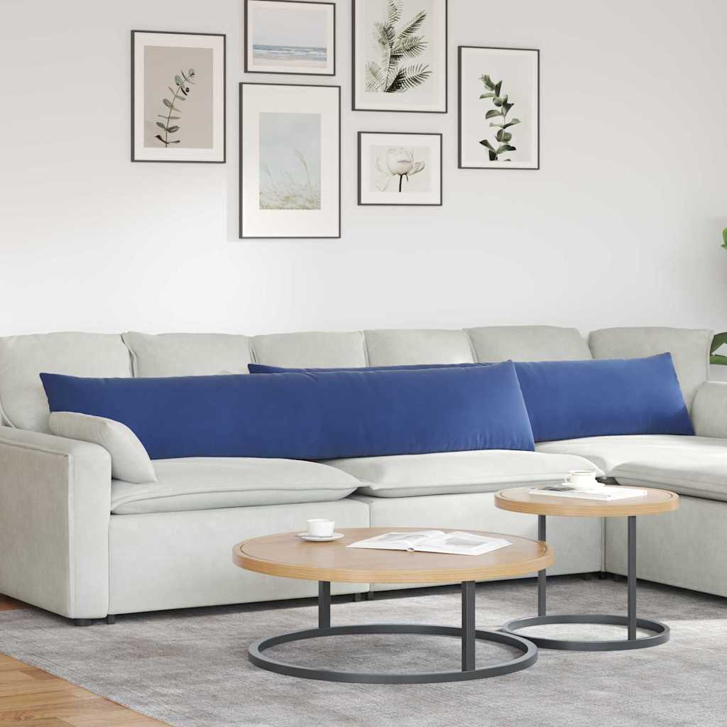 Sofakissen 2 Stück Polizeiblau 200 x 40 cm Cordstoff