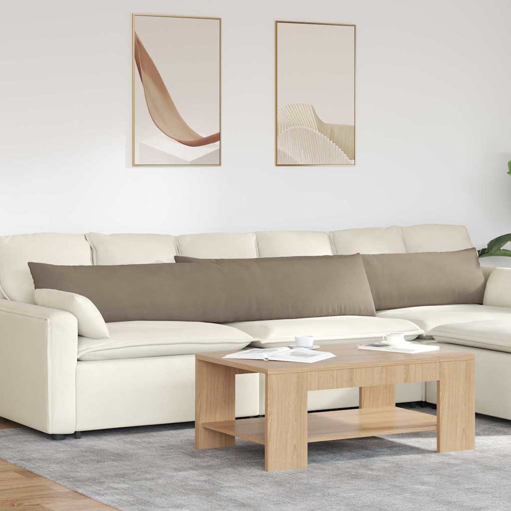 Sofakissen 2 Stück Taupe 200 x 40 cm Stoff