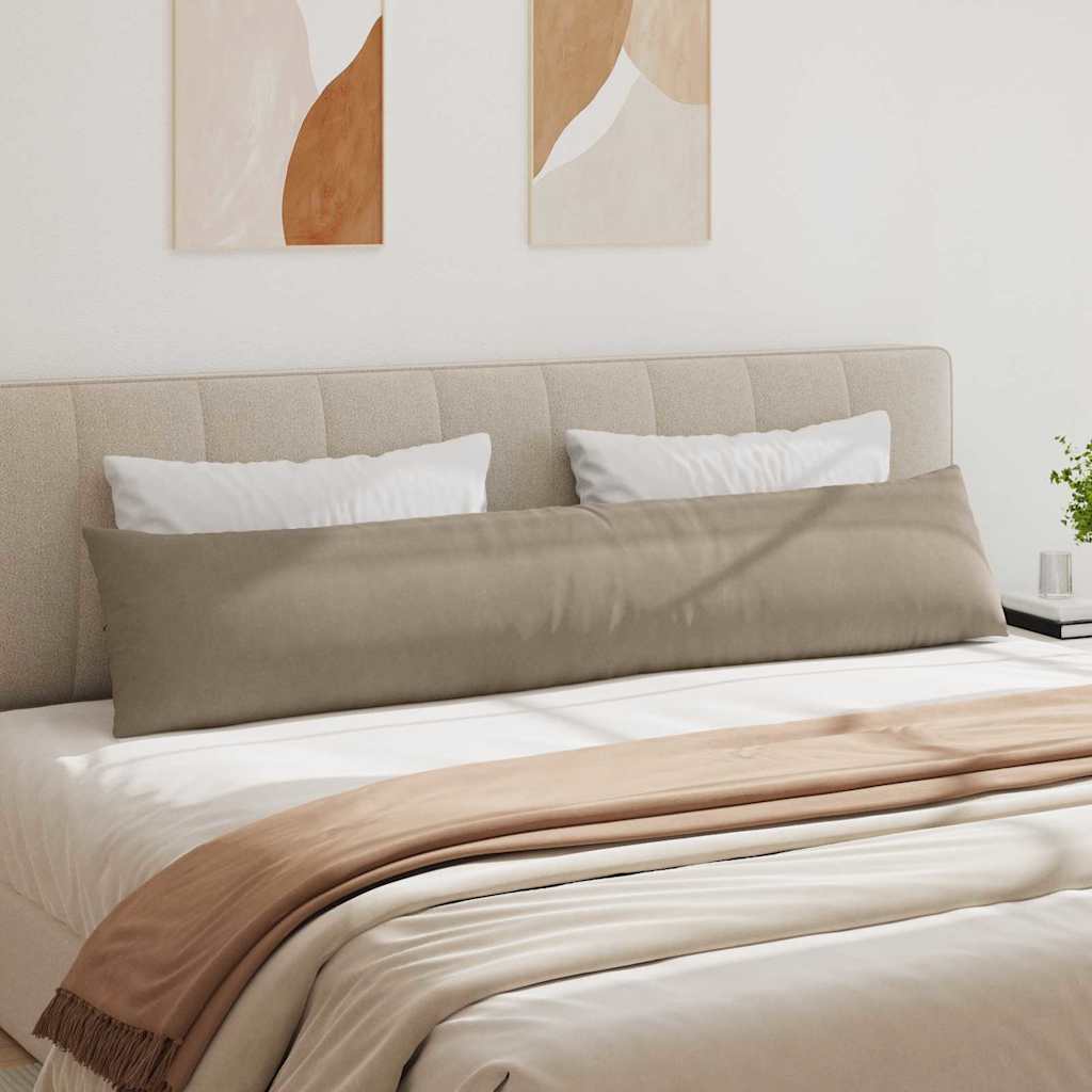 Sofakissen 2 Stück Taupe 200 x 40 cm Stoff