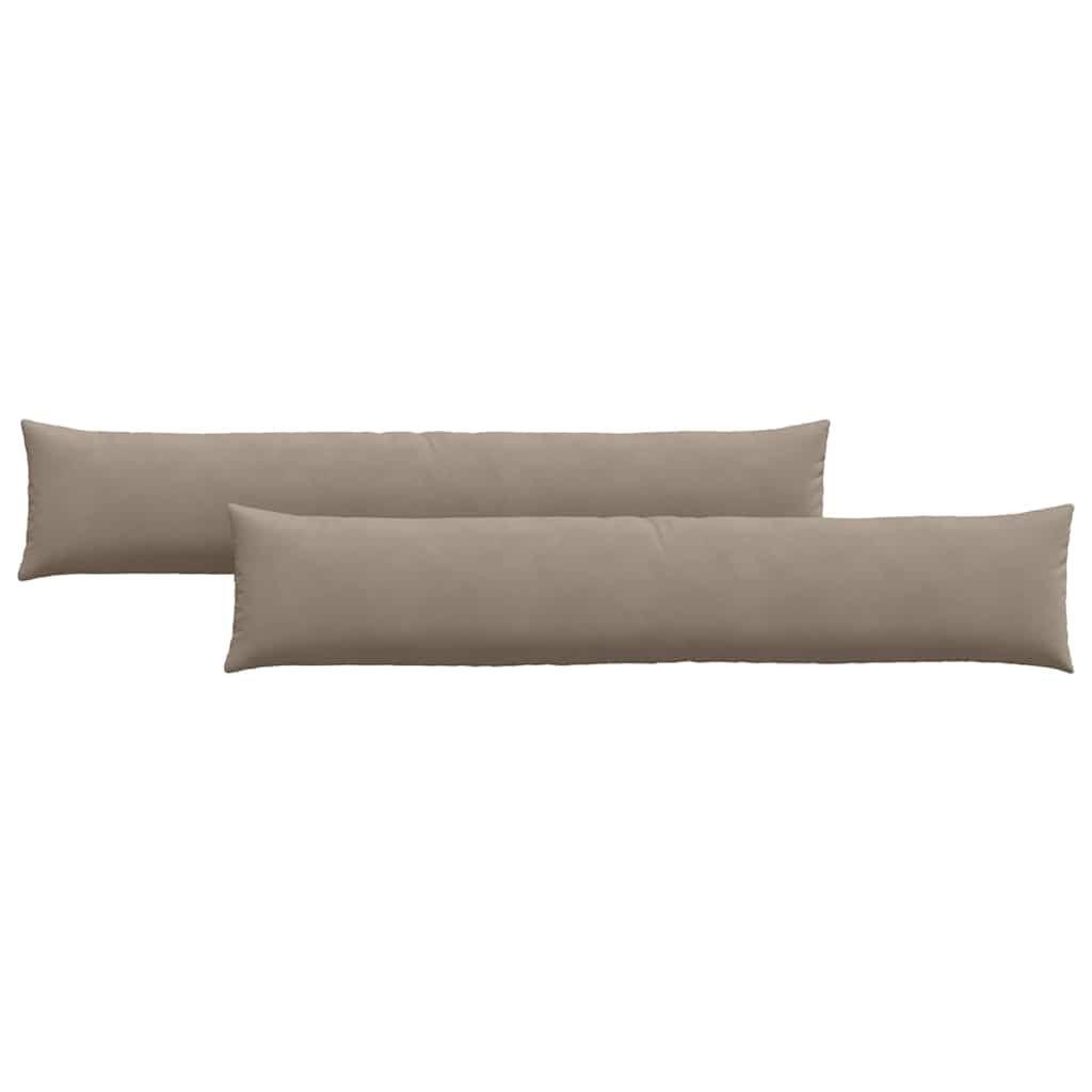 Sofakissen 2 Stück Taupe 200 x 40 cm Stoff