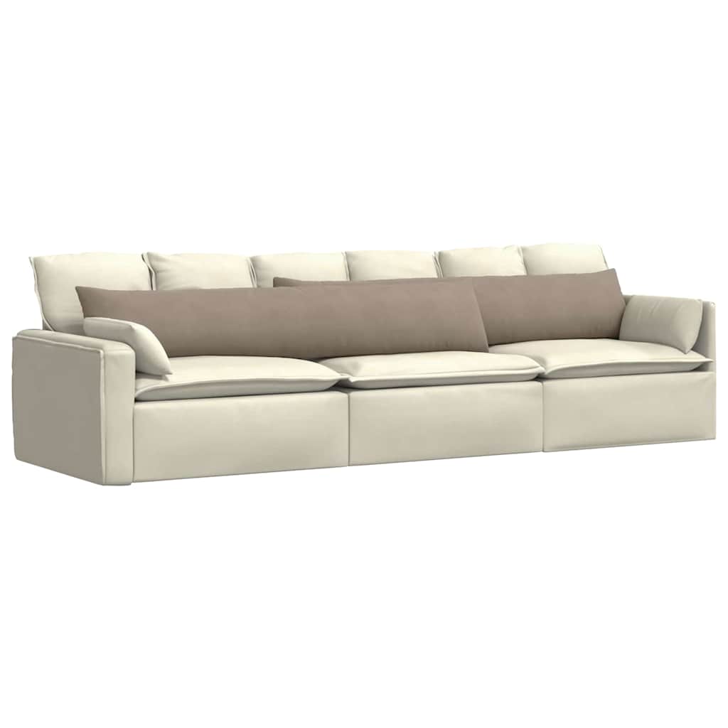 Sofakissen 2 Stück Taupe 200 x 40 cm Stoff