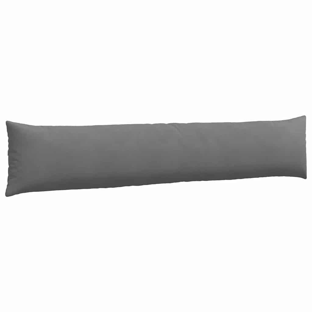 Sofakissen 2 Stück Dunkelgrau 200 x 40 cm Stoff