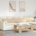 Sofakissen 2 Stück Creme 200 x 40 cm Stoff
