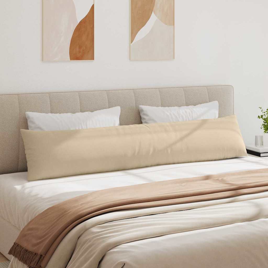Sofakissen 2 Stück Creme 200 x 40 cm Stoff