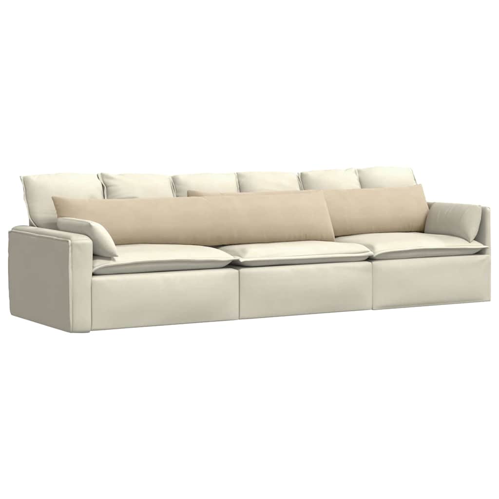 Sofakissen 2 Stück Creme 200 x 40 cm Stoff