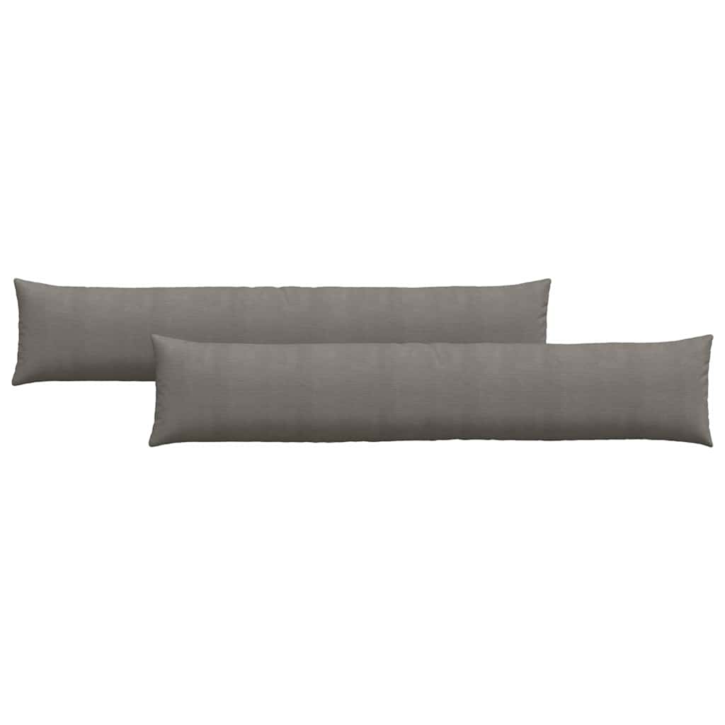 Sofakissen 2 Stück Hellgrau 200 x 40 cm Cordstoff