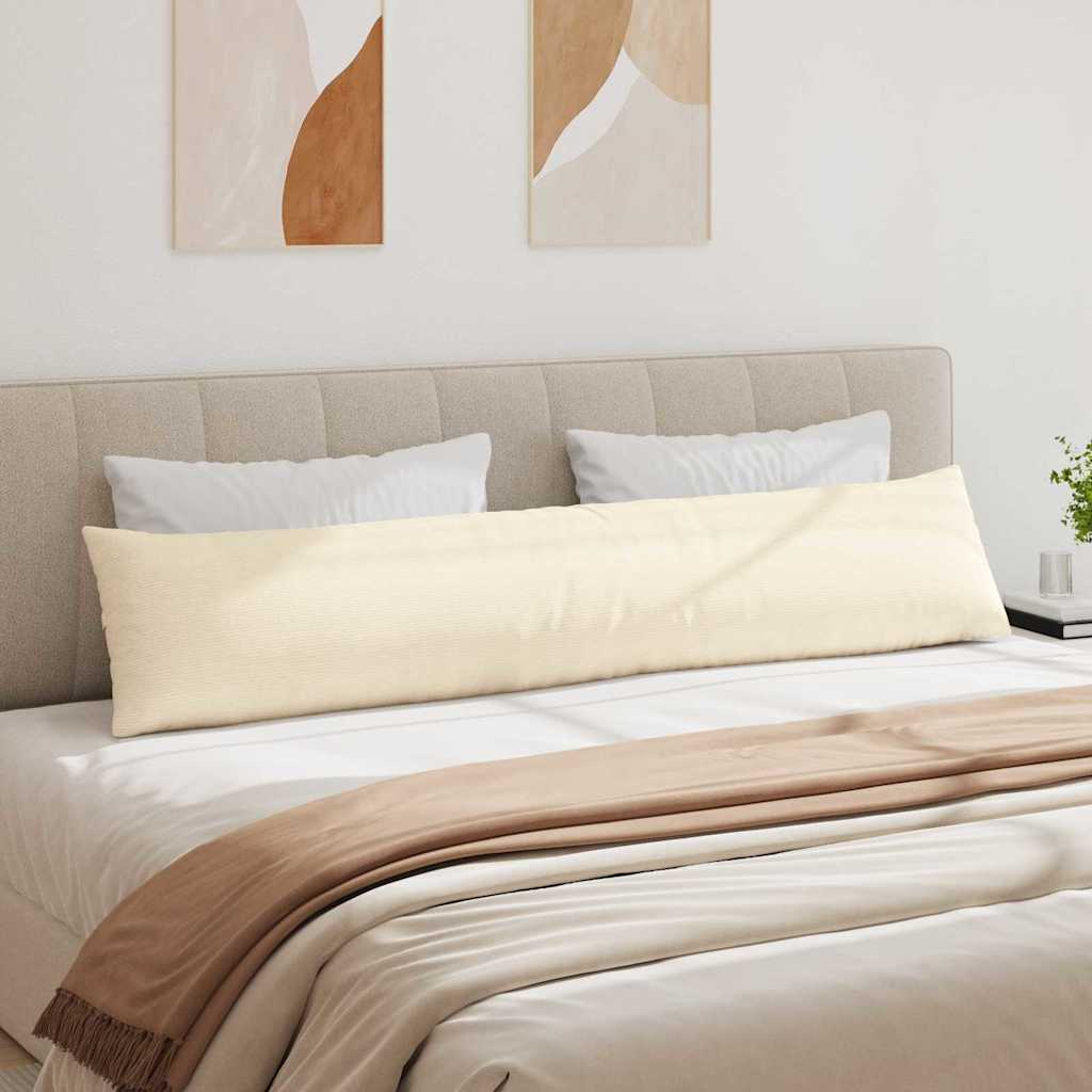 Sofakissen 2 Stück Creme 200 x 40 cm Cordstoff