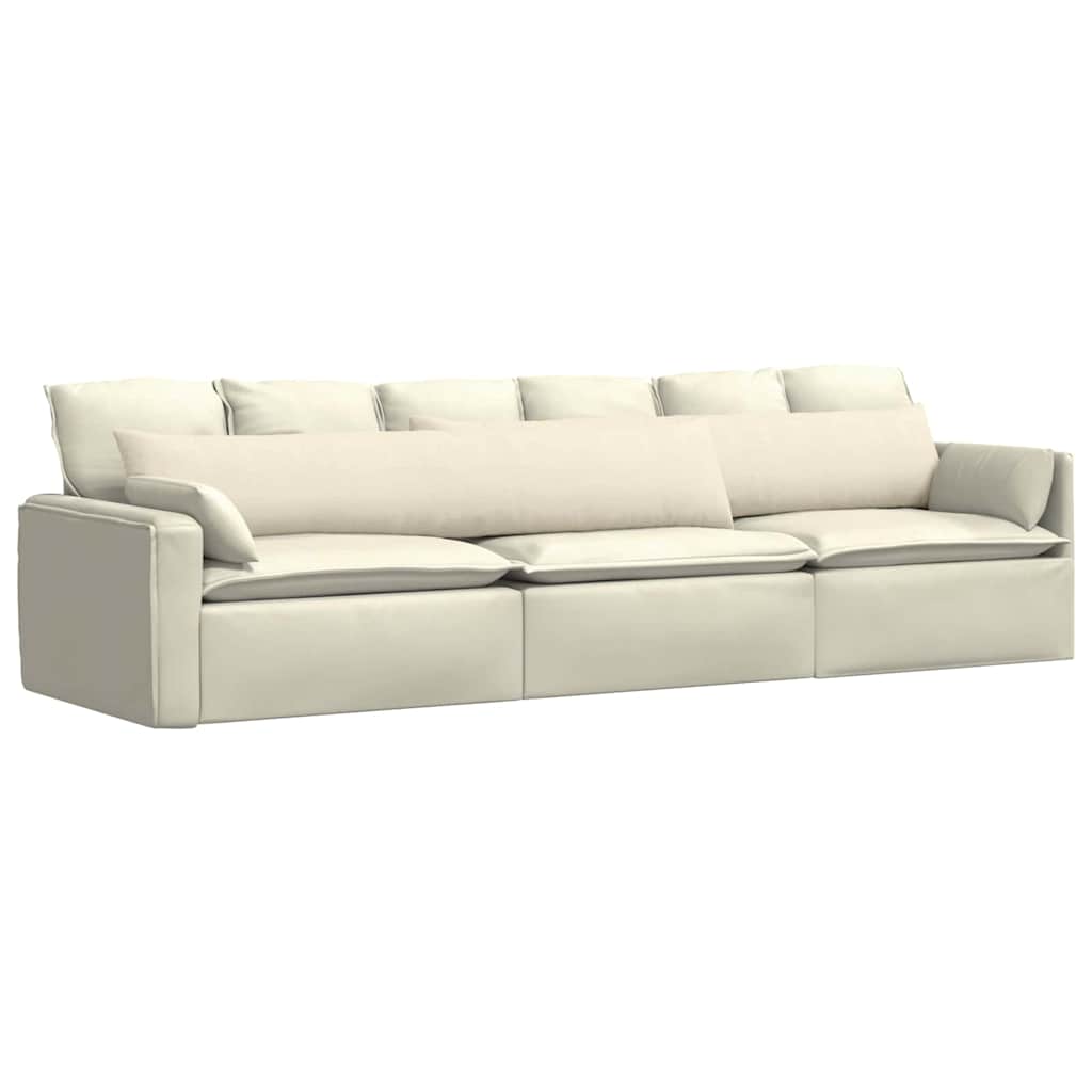 Sofakissen 2 Stück Creme 200 x 40 cm Cordstoff