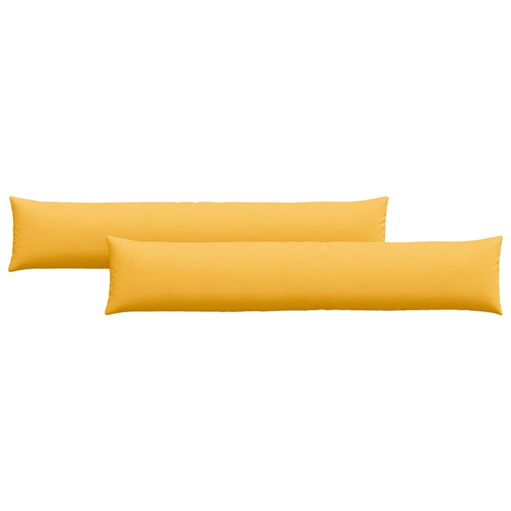 Sofakissen 2 Stück Helles Gelb 200 x 40 cm Cordstoff