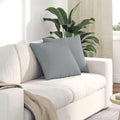 Sofakissen 2 pcs Hellgrau 45 x 45 cm Stoff