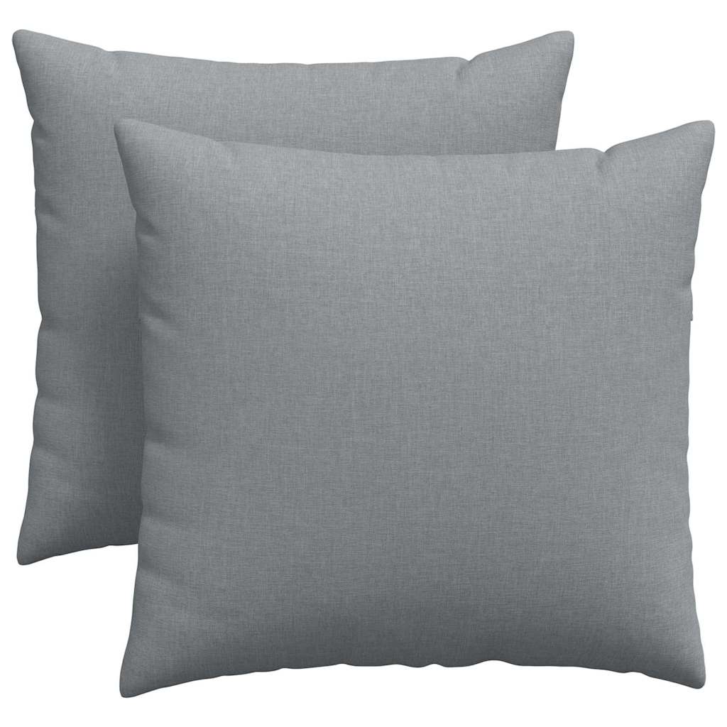 Sofakissen 2 pcs Hellgrau 45 x 45 cm Stoff