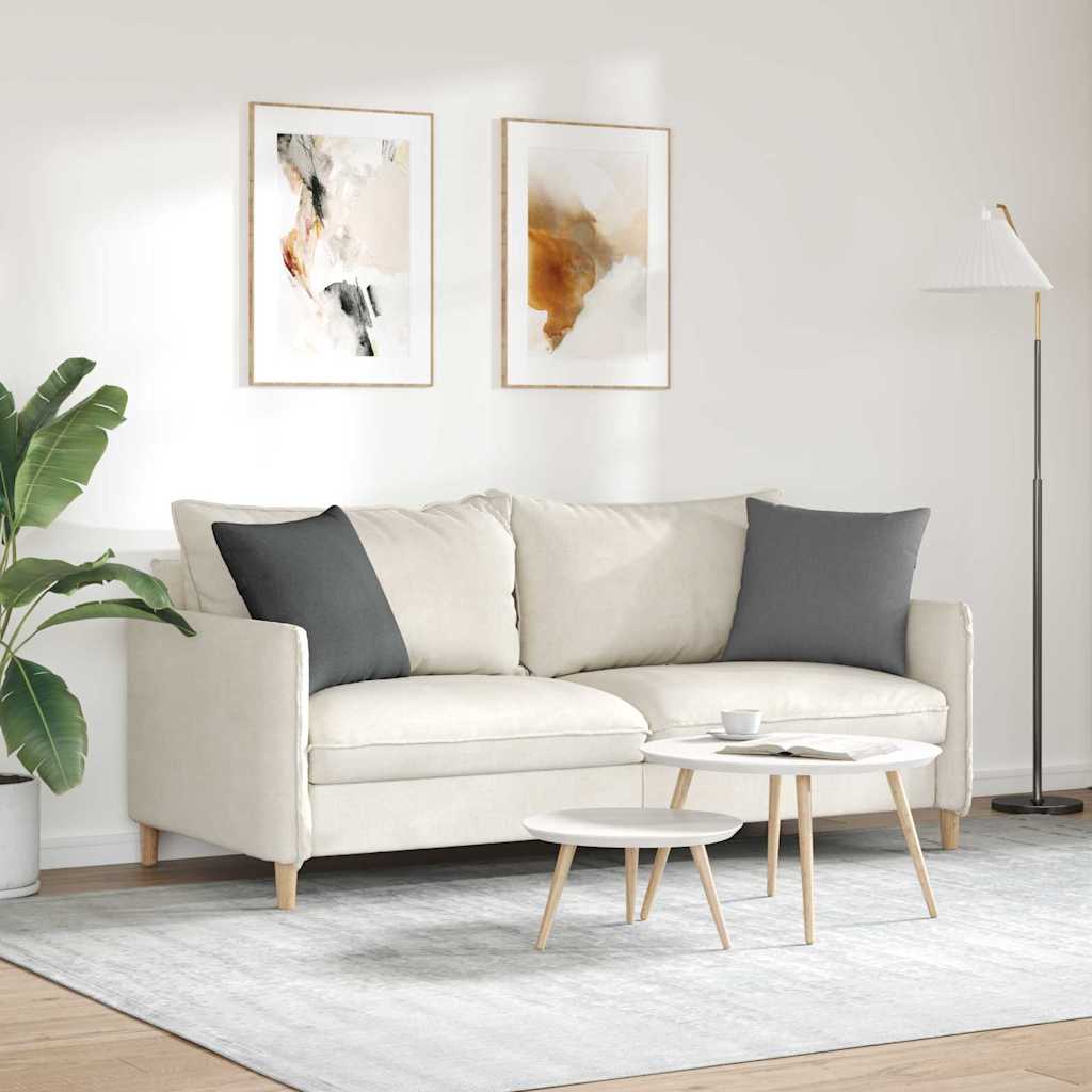 Sofakissen 2 pcs Dunkelgrau 45 x 45 cm Stoff