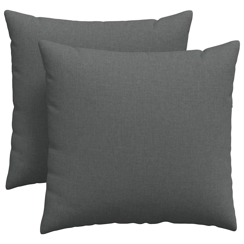 Sofakissen 2 pcs Dunkelgrau 45 x 45 cm Stoff