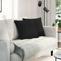 Sofakissen 2 pcs Schwarz 45 x 45 cm Stoff