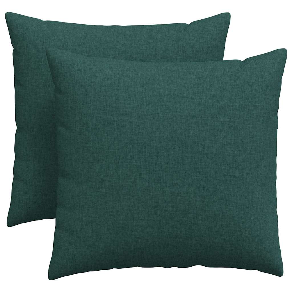 Sofakissen 2 pcs Dunkelgrün 45 x 45 cm Stoff
