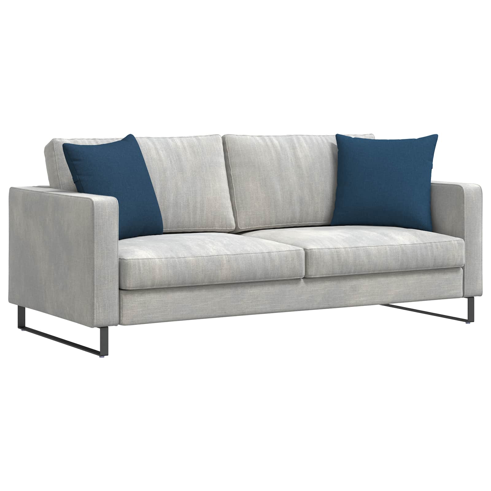 Sofakissen 2 pcs Blau 45 x 45 cm Stoff