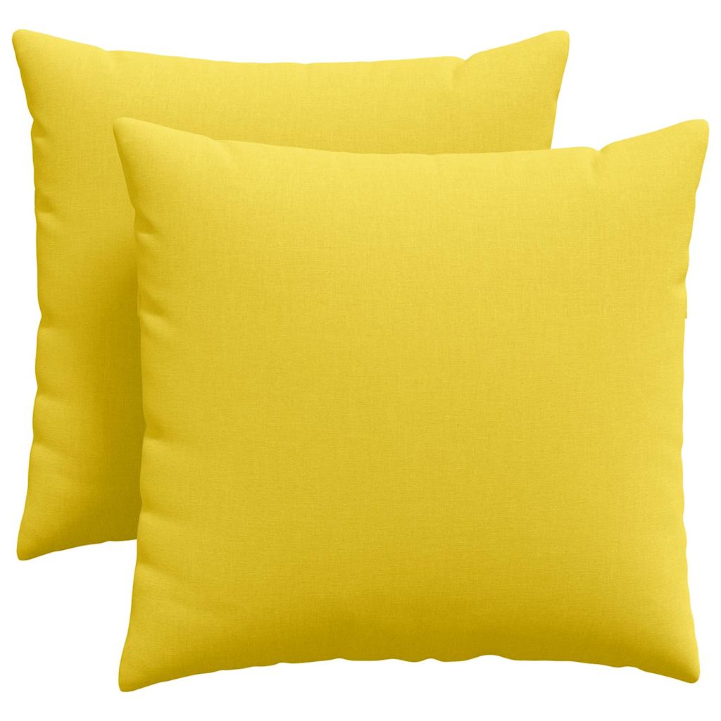 Sofakissen 2 pcs Helles Gelb 45 x 45 cm Stoff