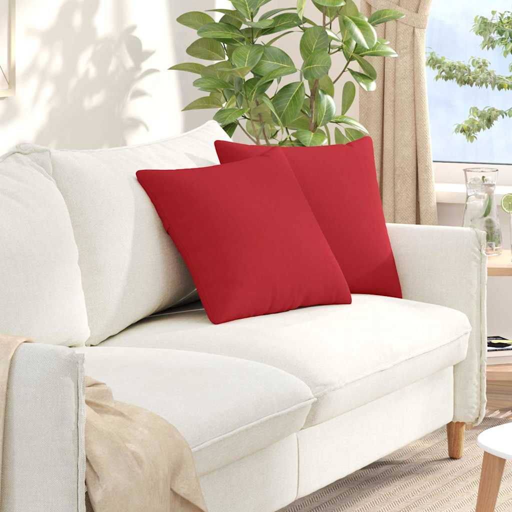 Sofakissen 2 pcs Rot 45 x 45 cm Stoff
