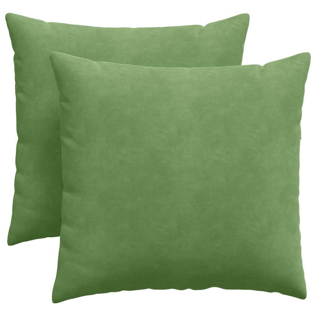Sofakissen 2 Stück Hellgrün 45 x 45 cm Cordstoff