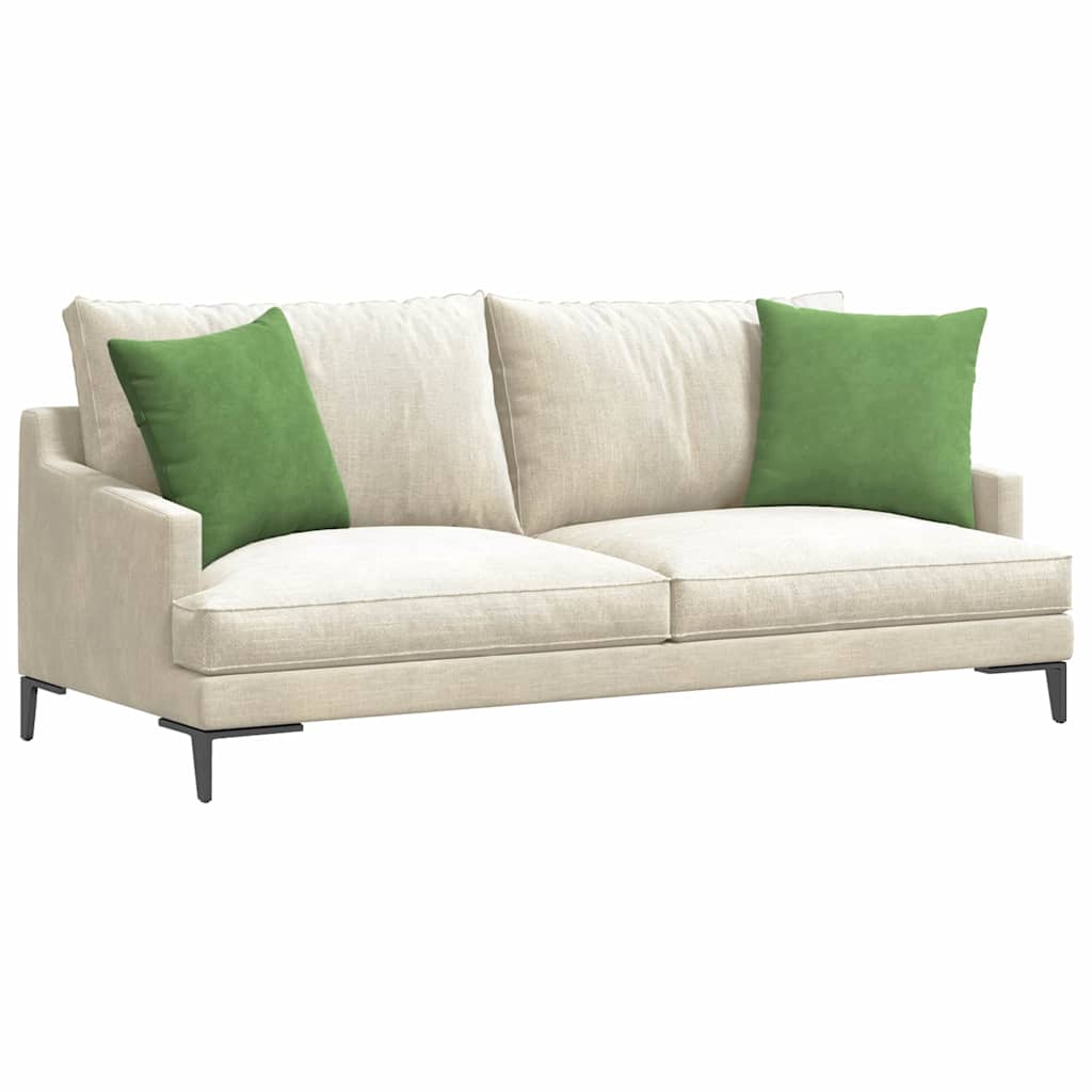 Sofakissen 2 Stück Hellgrün 45 x 45 cm Cordstoff