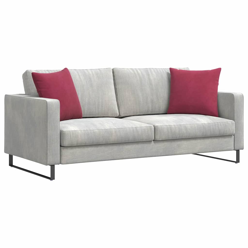 Sofakissen 2 Stück Weinrot 45 x 45 cm Cordstoff