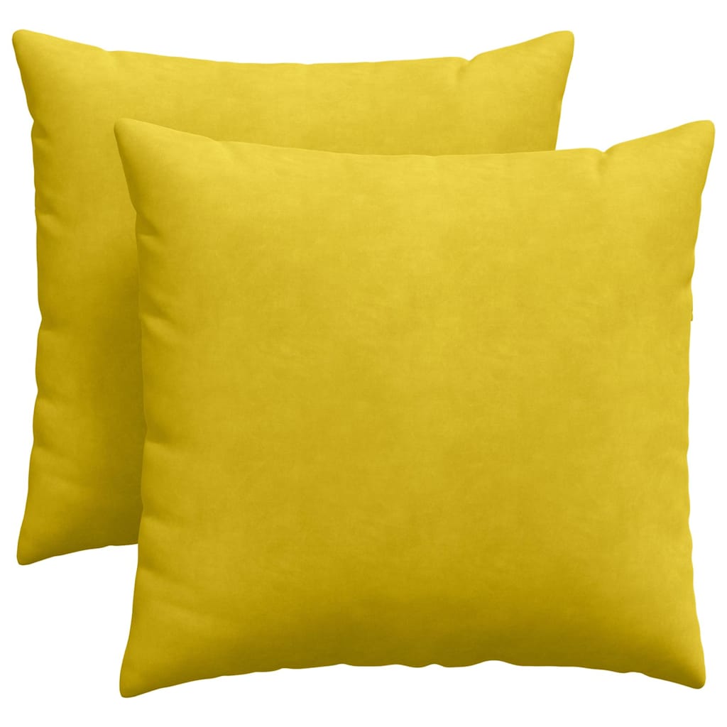 Sofakissen 2 Stück Gelb 45 x 45 cm Cordstoff