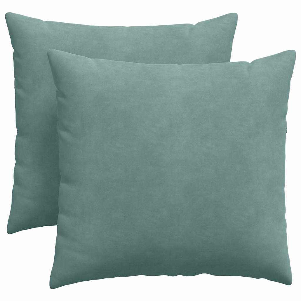 Sofakissen 2 Stück Meergrün 45 x 45 cm Cordstoff