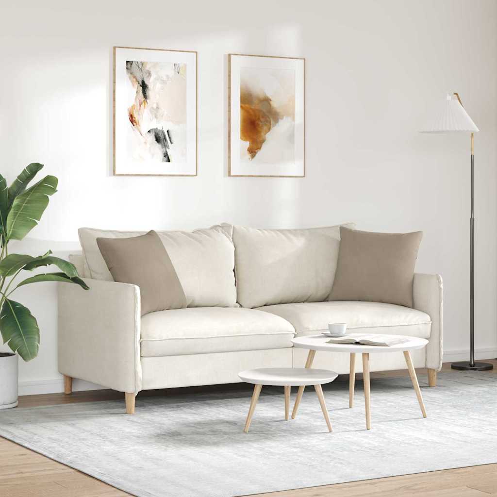 Sofakissen 2 Stück Taupe 45 x 45 cm Stoff