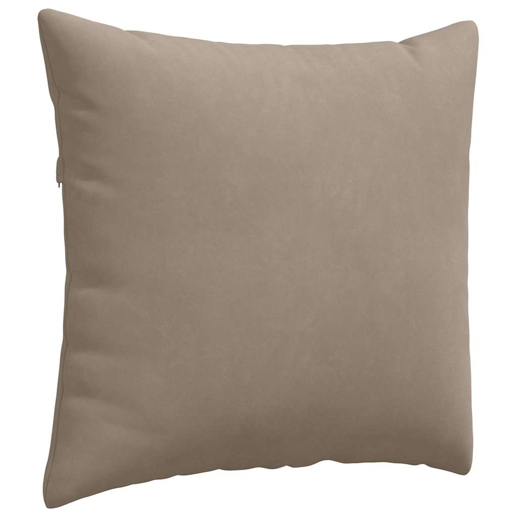 Sofakissen 2 Stück Taupe 45 x 45 cm Stoff
