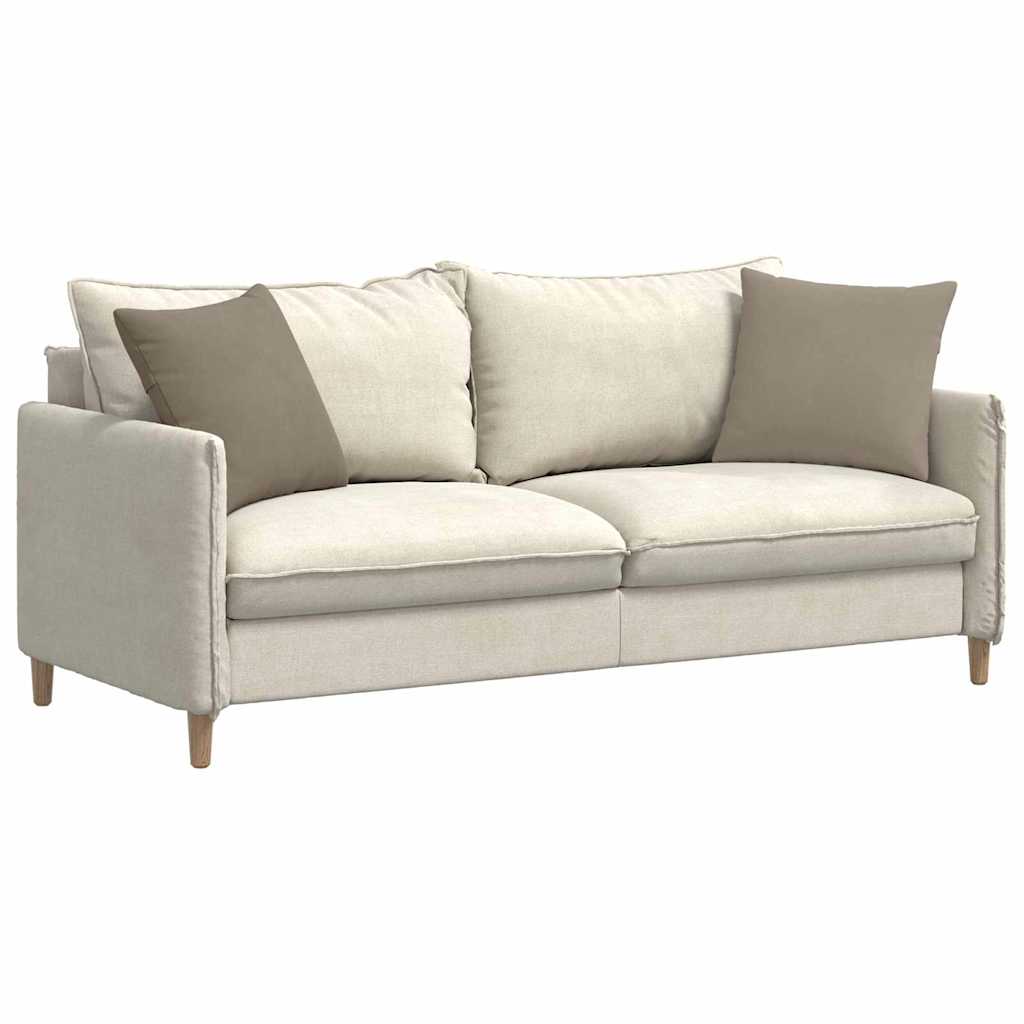 Sofakissen 2 Stück Taupe 45 x 45 cm Stoff