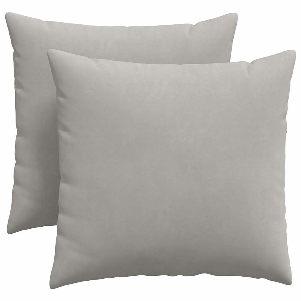 Sofakissen 2 Stück Hellgrau 45 x 45 cm Stoff