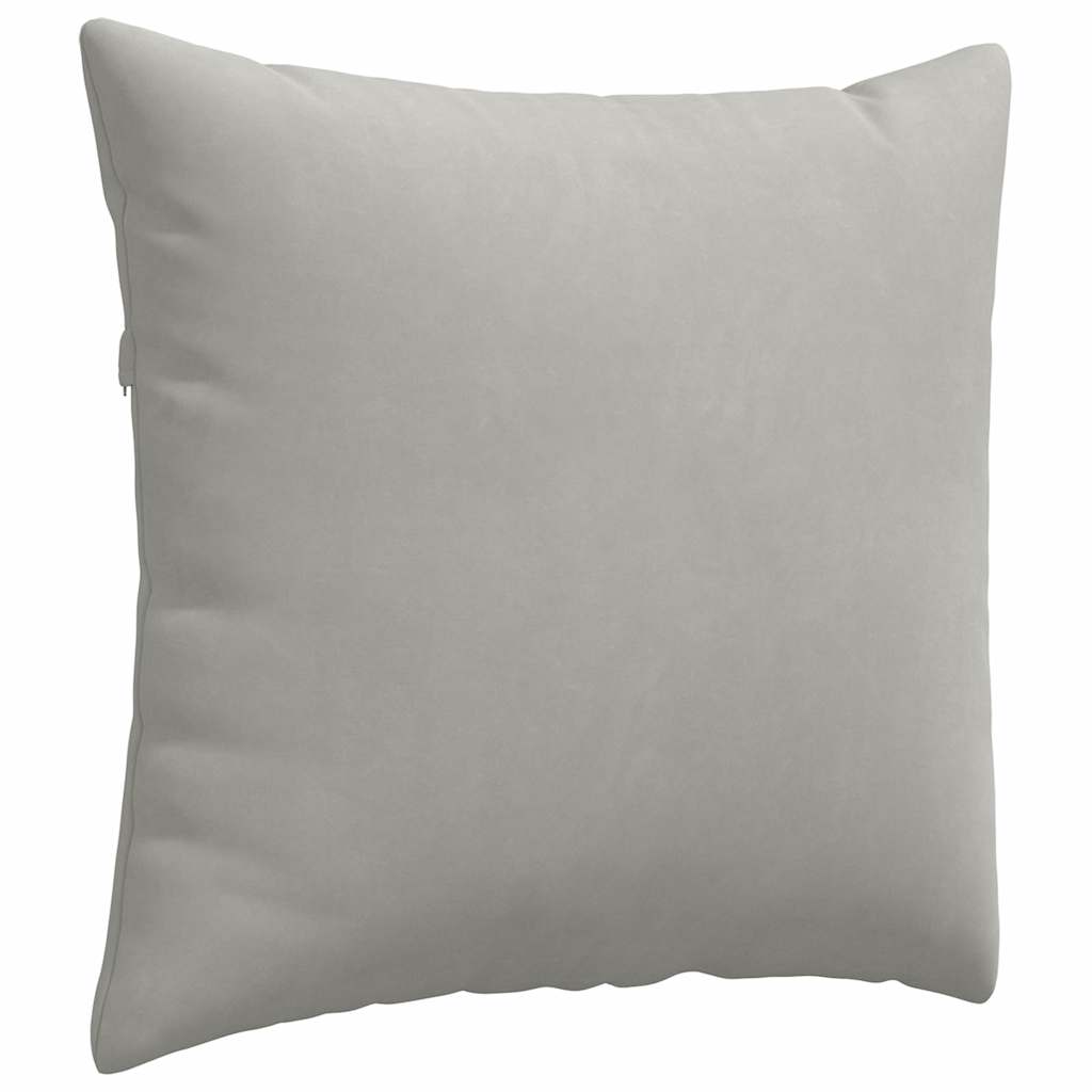 Sofakissen 2 Stück Hellgrau 45 x 45 cm Stoff