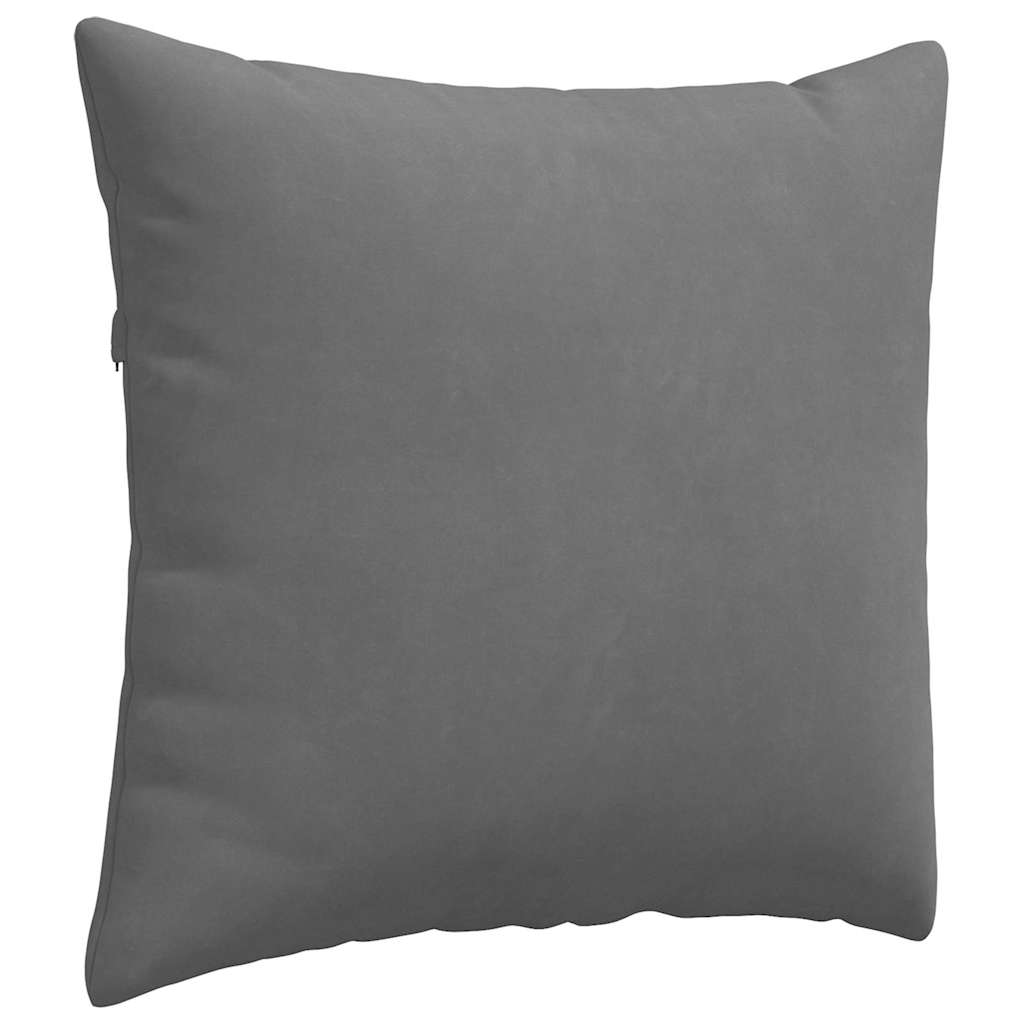 Sofakissen 2 Stück Dunkelgrau 45 x 45 cm Stoff