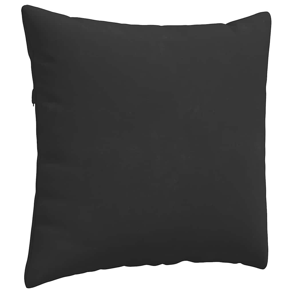 Sofakissen 2 Stück Schwarz 45 x 45 cm Stoff