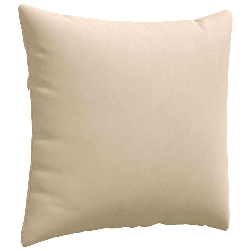 Sofakissen 2 Stück Creme 45 x 45 cm Stoff